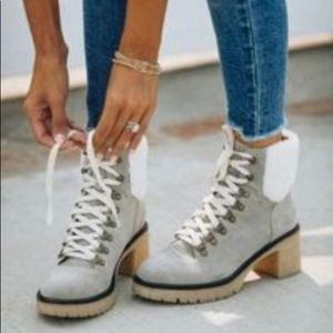 Lace up booties